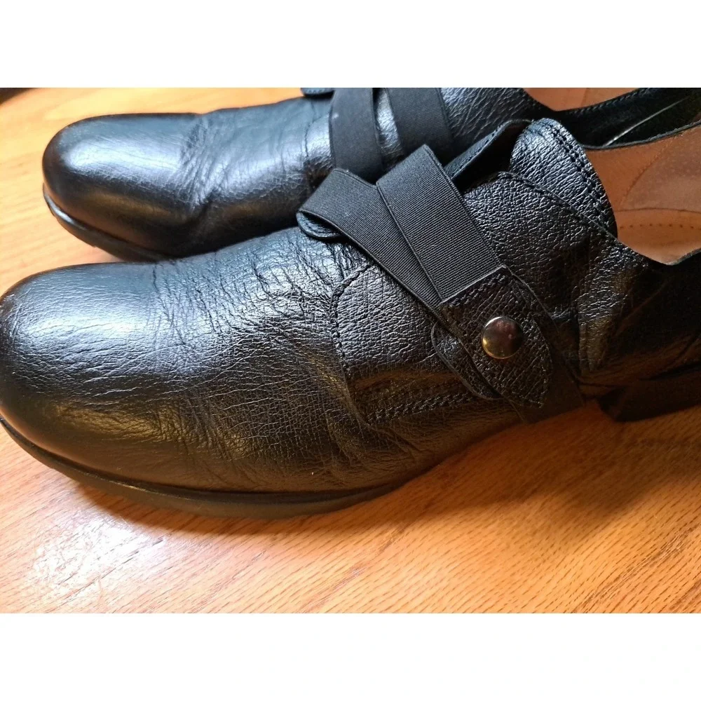 Mac Dugan Italy Vintage Men's Black Leather Monk Strap Dress Shoes 44 US 10-10.5
